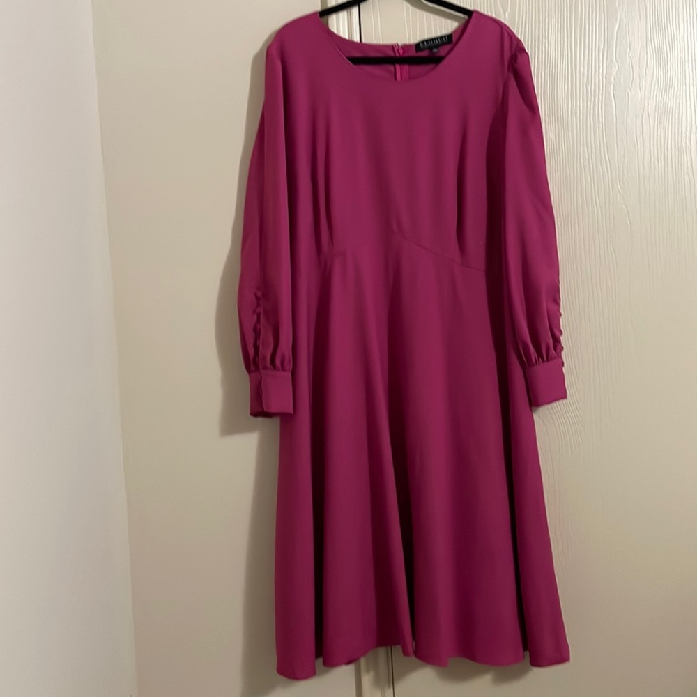 Eloquii Midi Dress In Pink